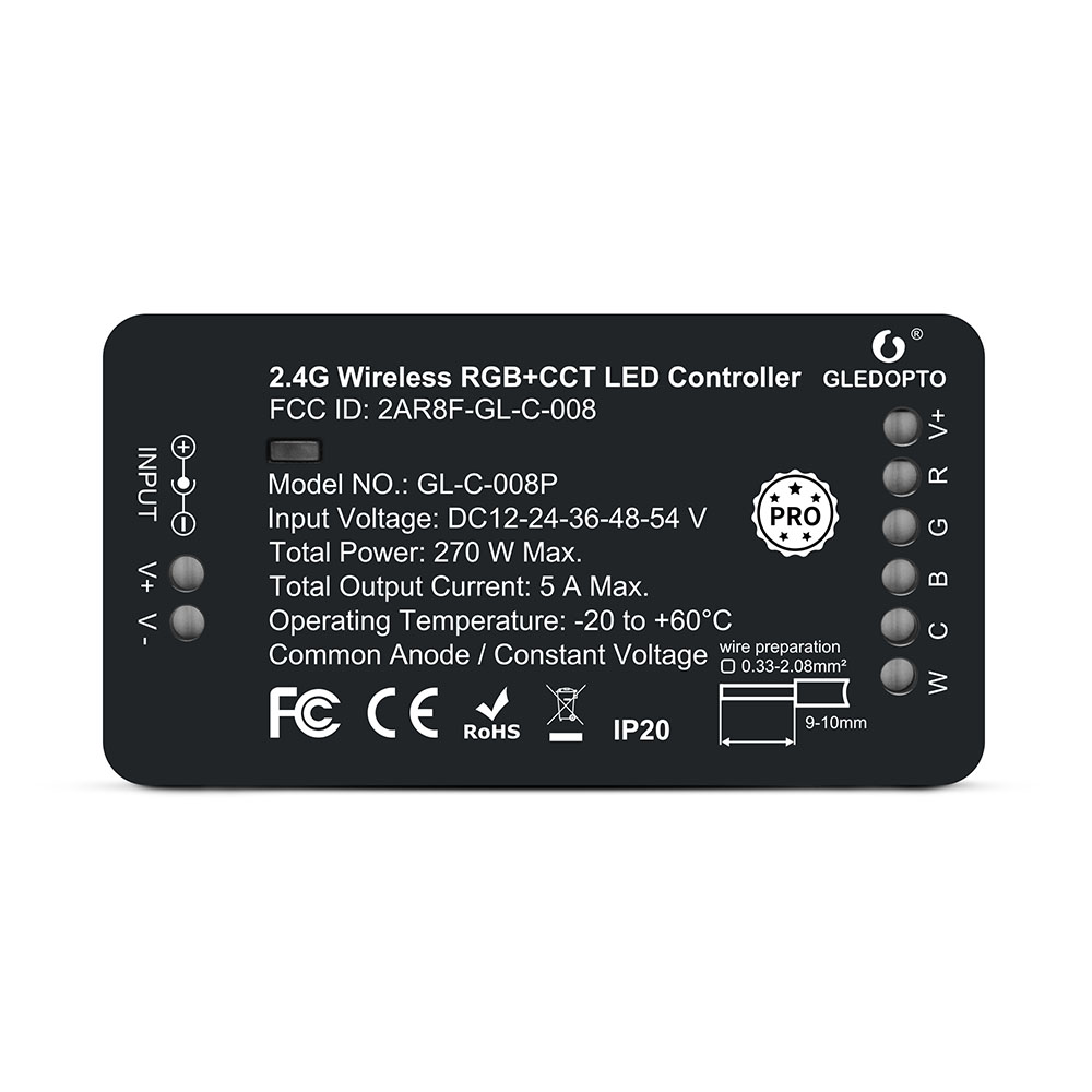 RGB+CCT 6CH ZigBee LED Controller pro GL-C-008P